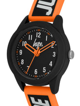 Load image into Gallery viewer, Just Hype Kids Watch | Black with Orange and White | HYK004OB
