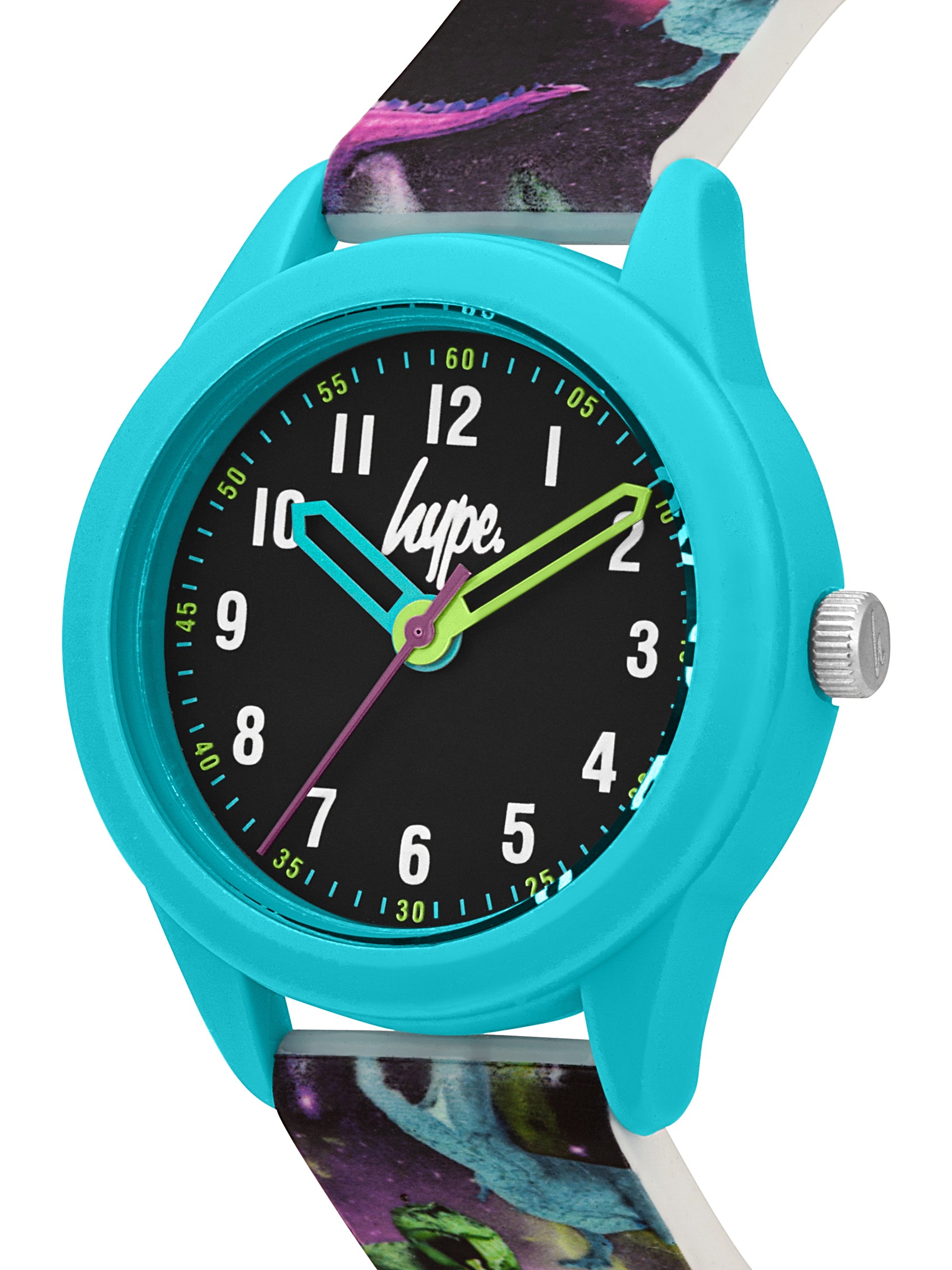 Just Hype Kids Watch | Black with Dinosaur Print | HYK008BU