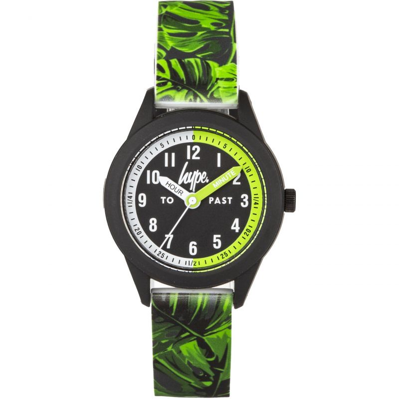 Just Hype Kids Watch | Black and Green | HYK030N