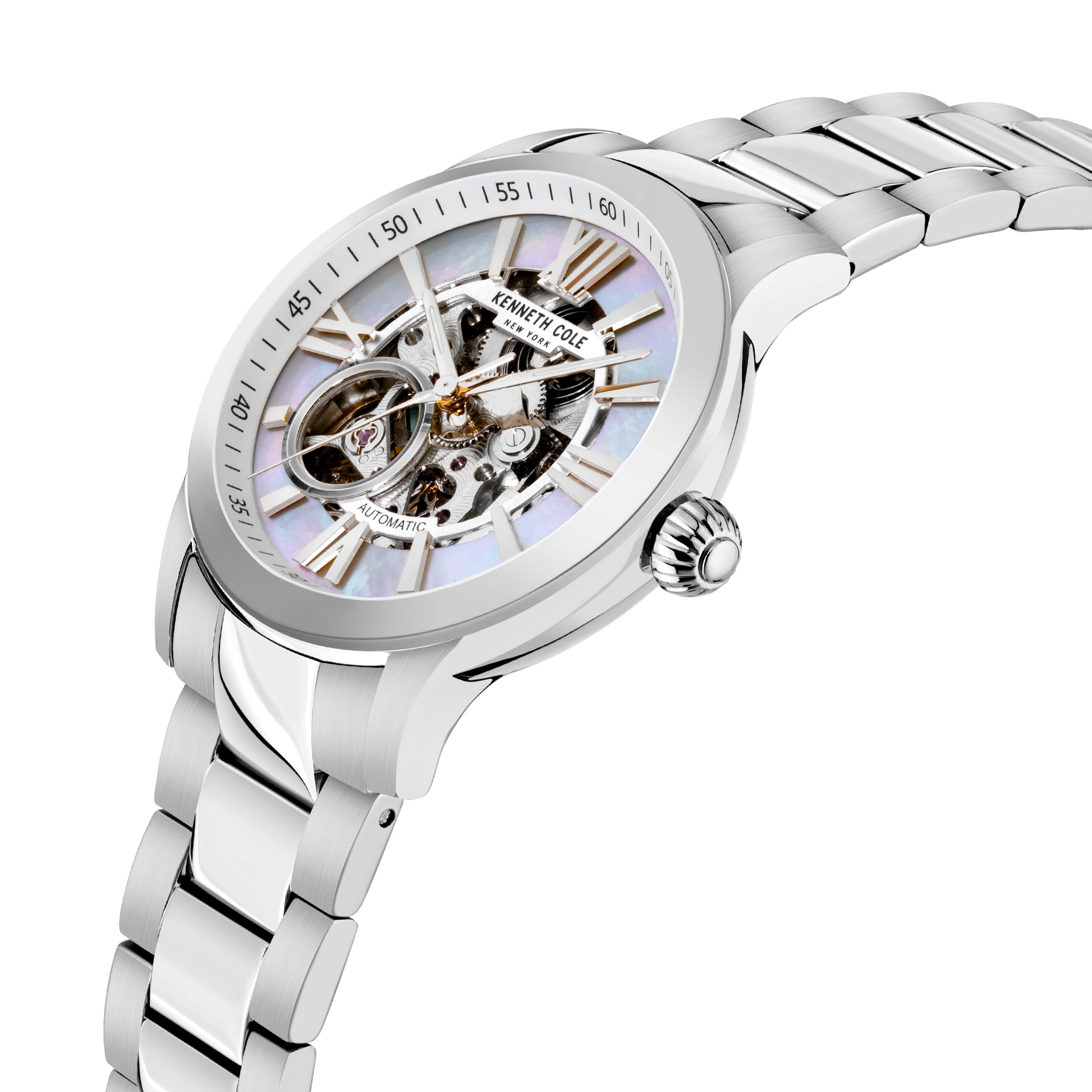 Kenneth Cole Watch Ladies Automatic Steel Mother of Pearl KCWLL2105501