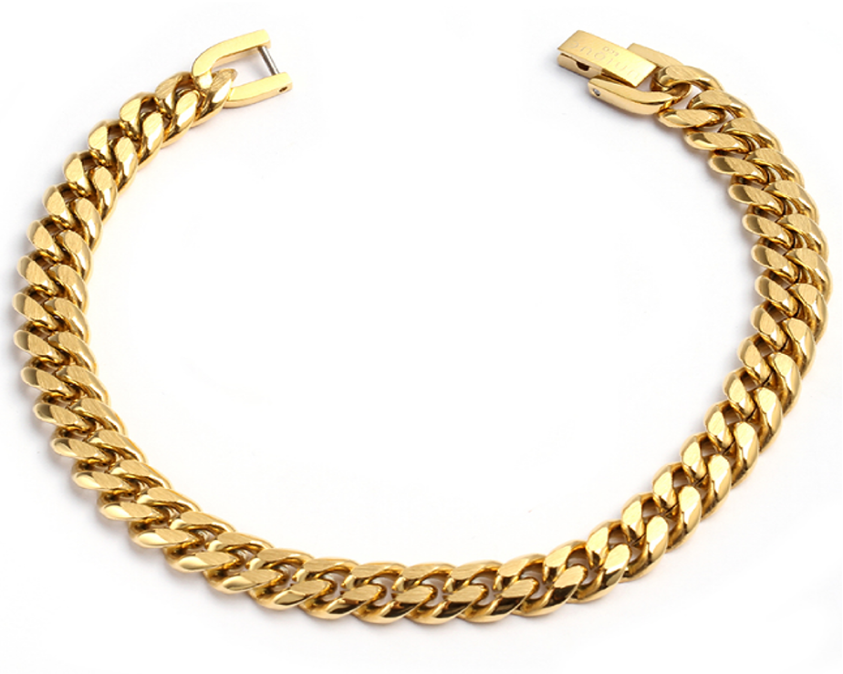 Stainless Steel Yellow Gold Matte/Polished Bracelet LAB-202