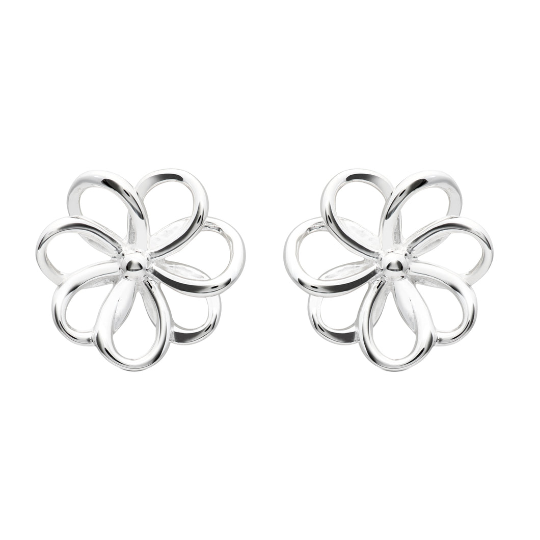 Silver Flower Earrings ME-609/SIL
