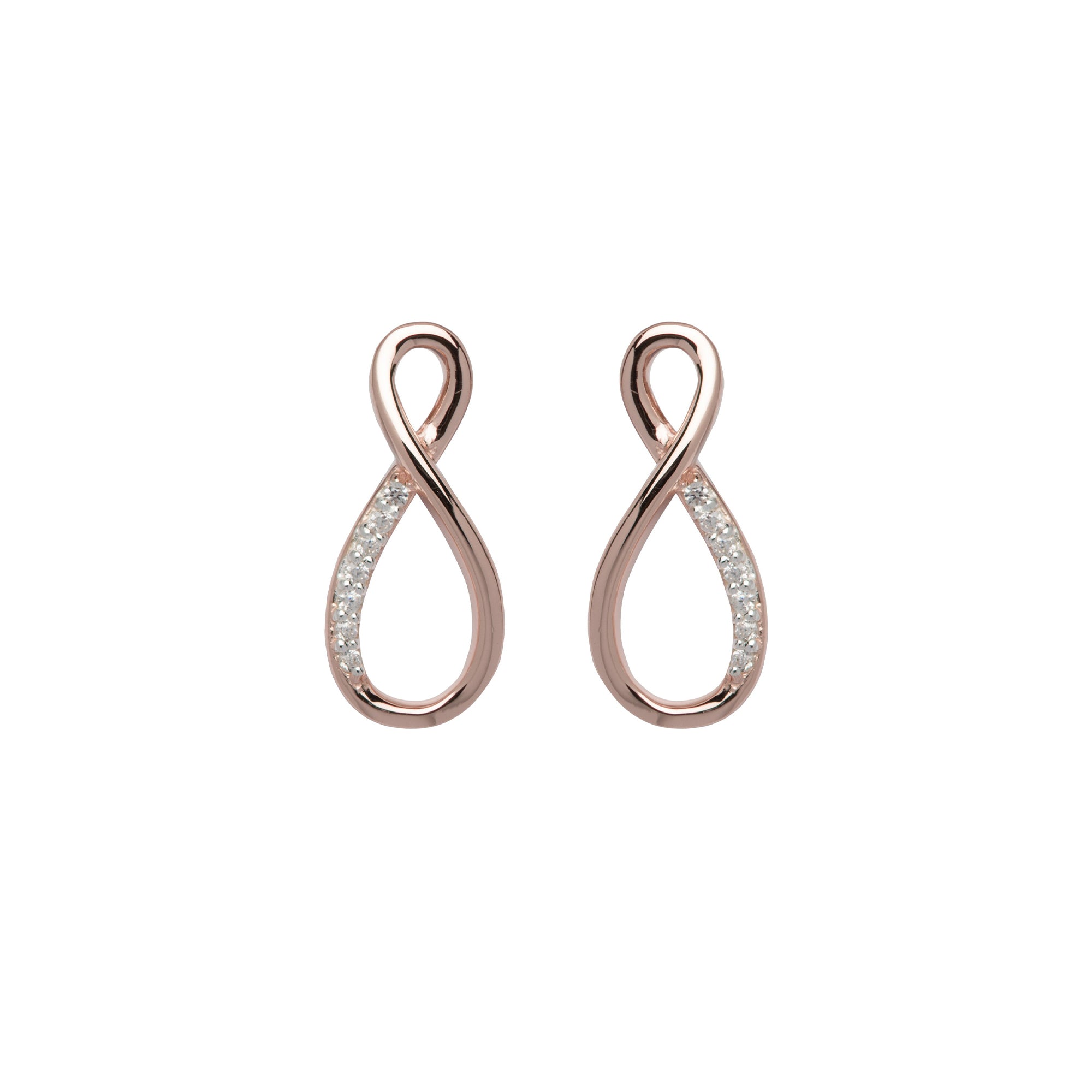 Rose Gold Infinity Earrings ME-697