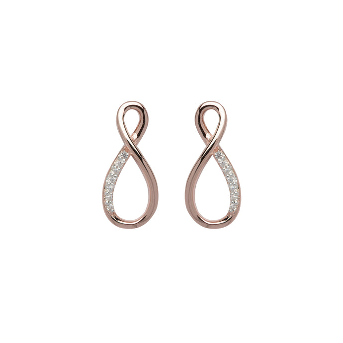Rose Gold Infinity Earrings ME-697