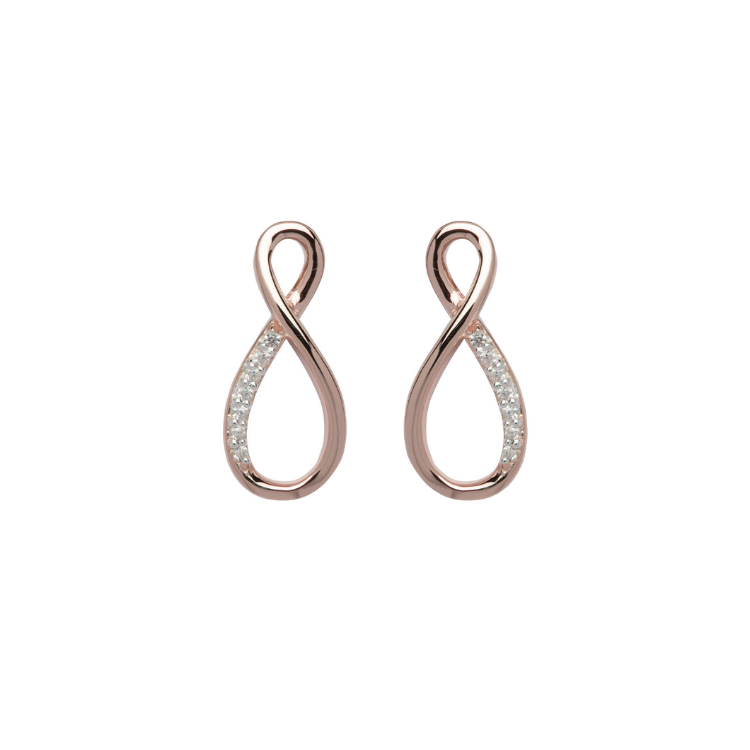 Rose Gold Infinity Earrings ME-697