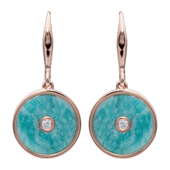 Rose Gold Amazonite Earrings ME-832