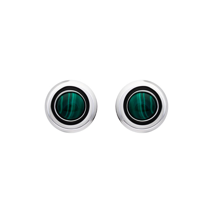Malachite Silver Earrings ME-876