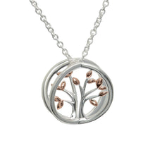 Load image into Gallery viewer, Silver and Rose Gold Tree of life with Chain MK-819RG

