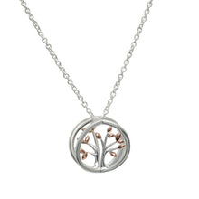 Load image into Gallery viewer, Silver and Rose Gold Tree of life with Chain MK-819RG
