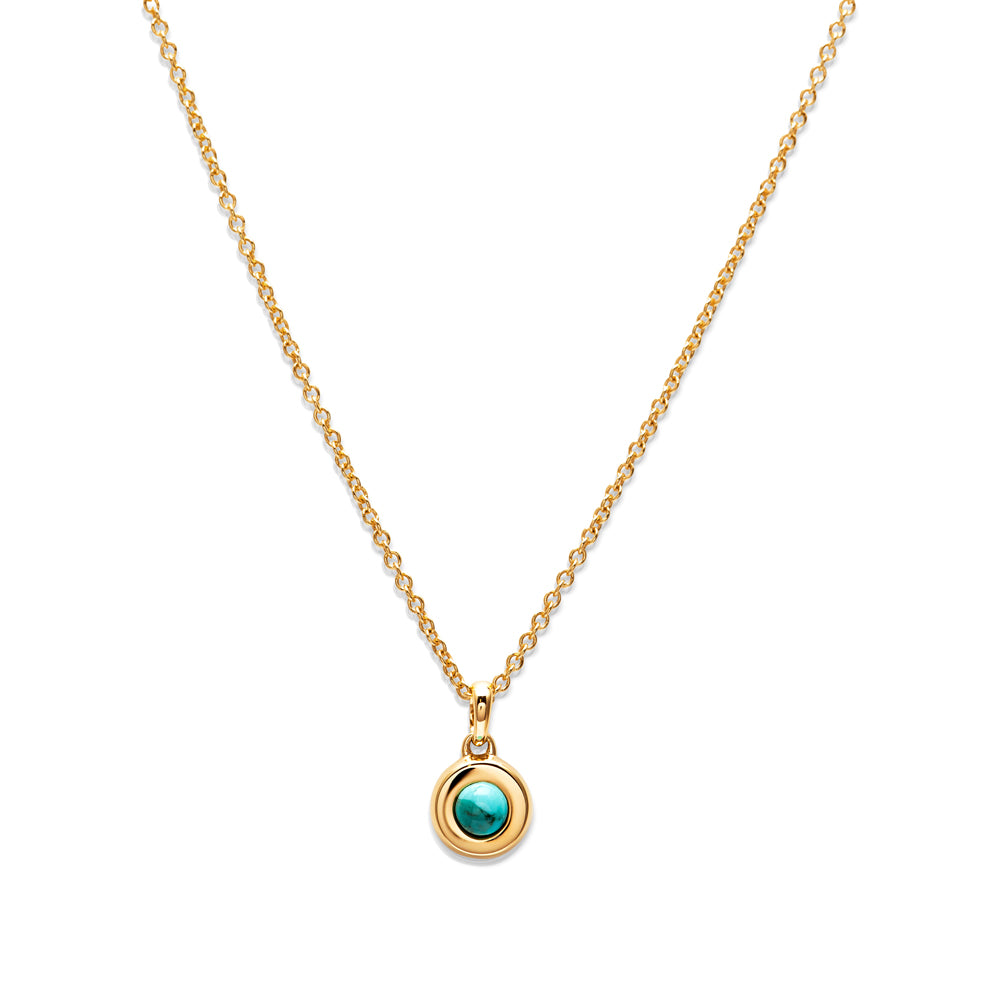 Turquoise Gold Necklace MK-873