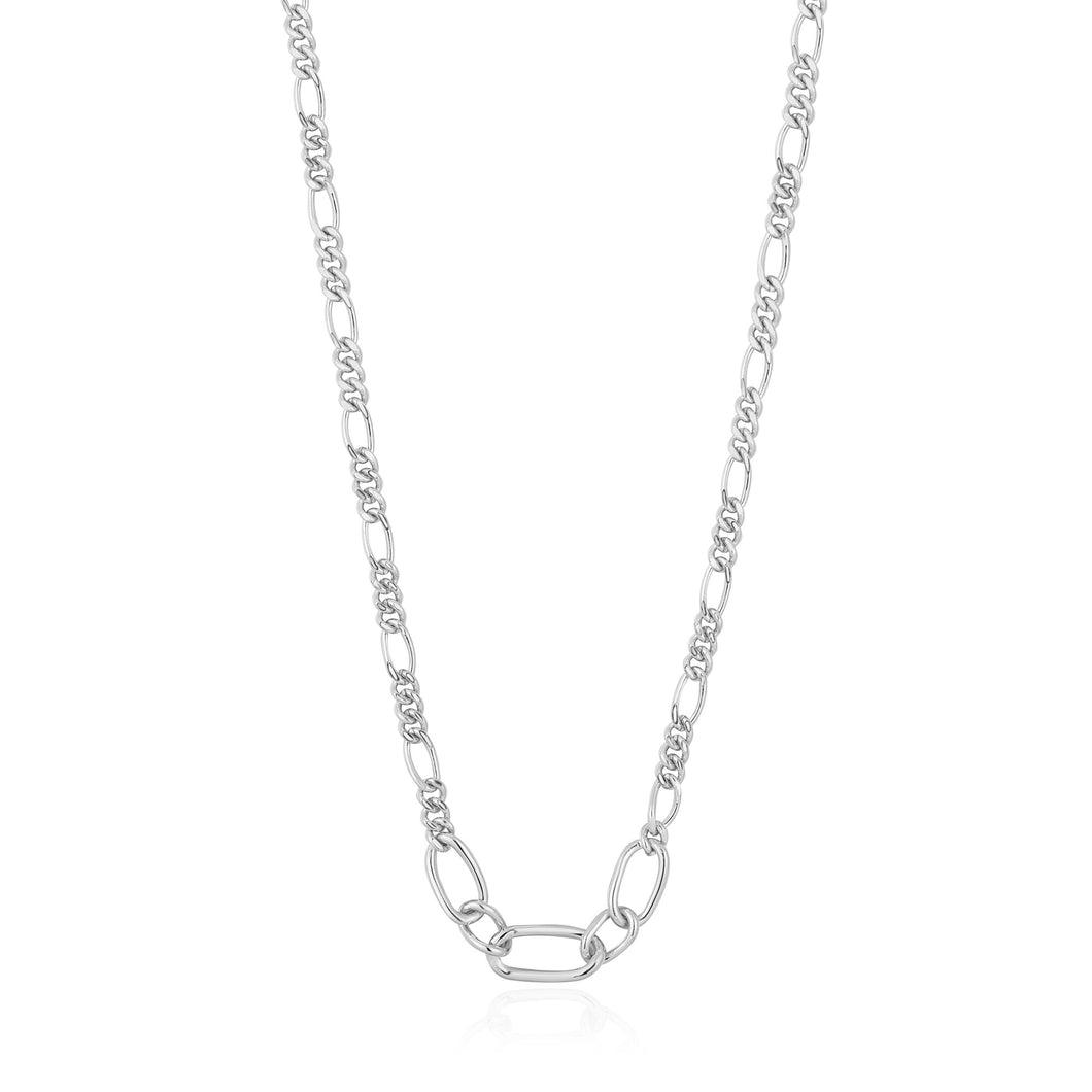 Silver Figaro Chain Necklace N021-03H