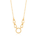 Gold Horseshoe Link Necklace N021-04G