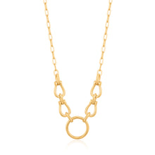 Load image into Gallery viewer, Gold Horseshoe Link Necklace N021-04G
