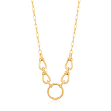 Load image into Gallery viewer, Gold Horseshoe Link Necklace N021-04G
