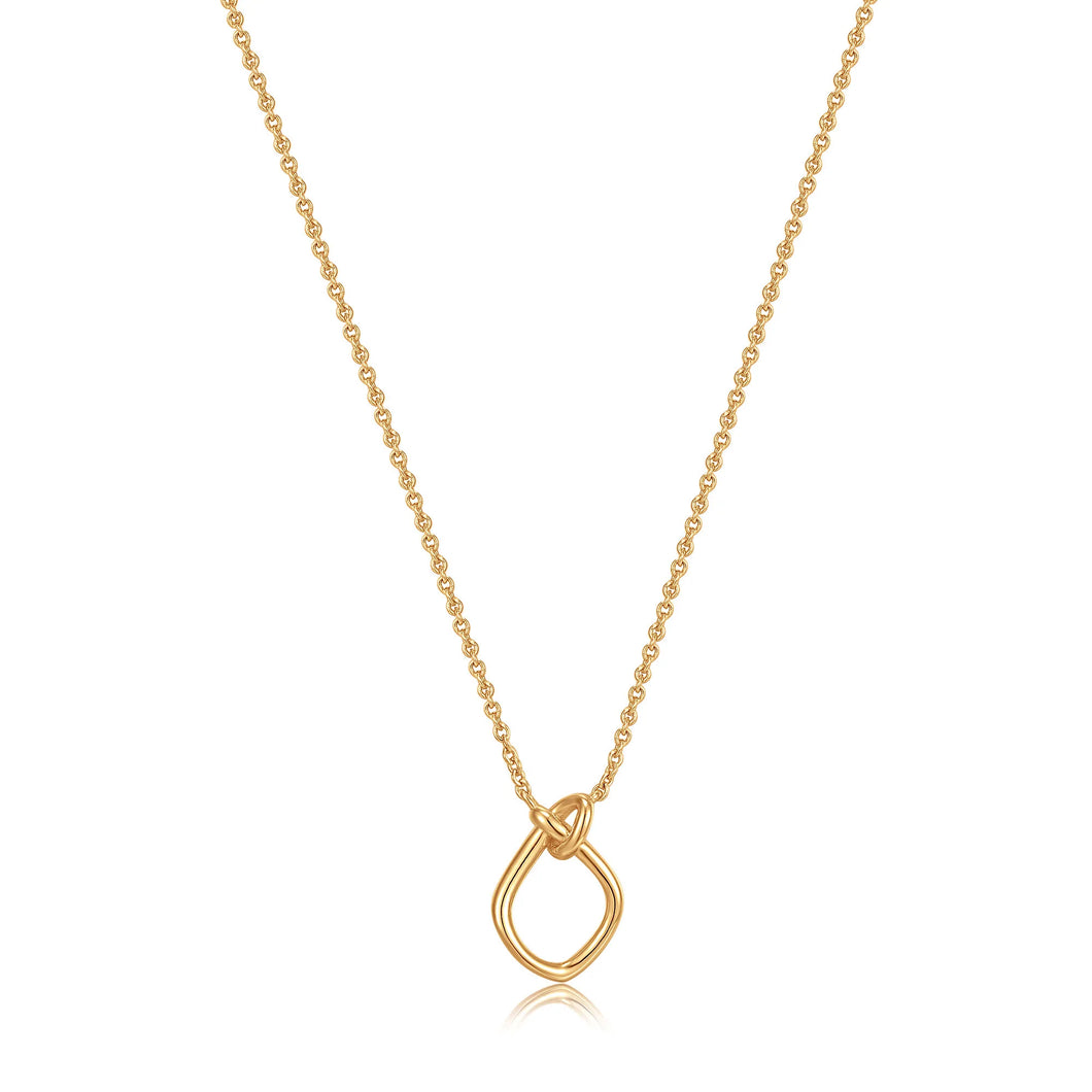Gold Knot Pendant Necklace N029-02G