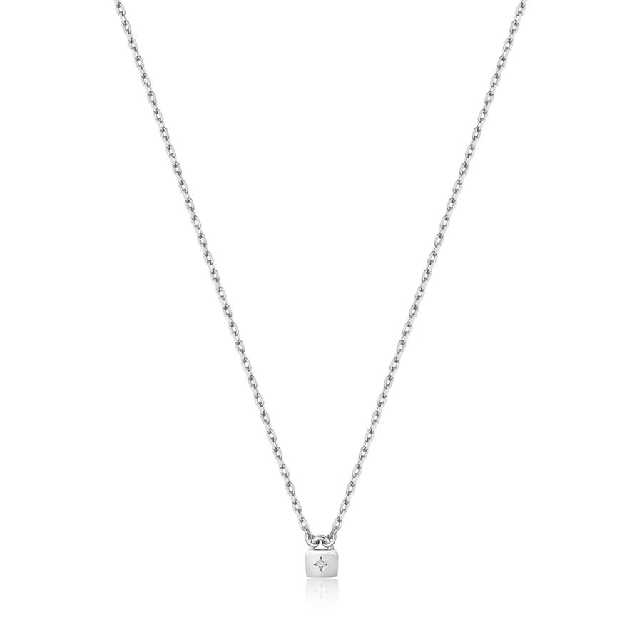 Silver Padlock Necklace N032-02H