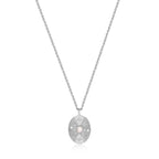 Silver Scattered Stars Kyoto Opal Disc Necklace N034-03H