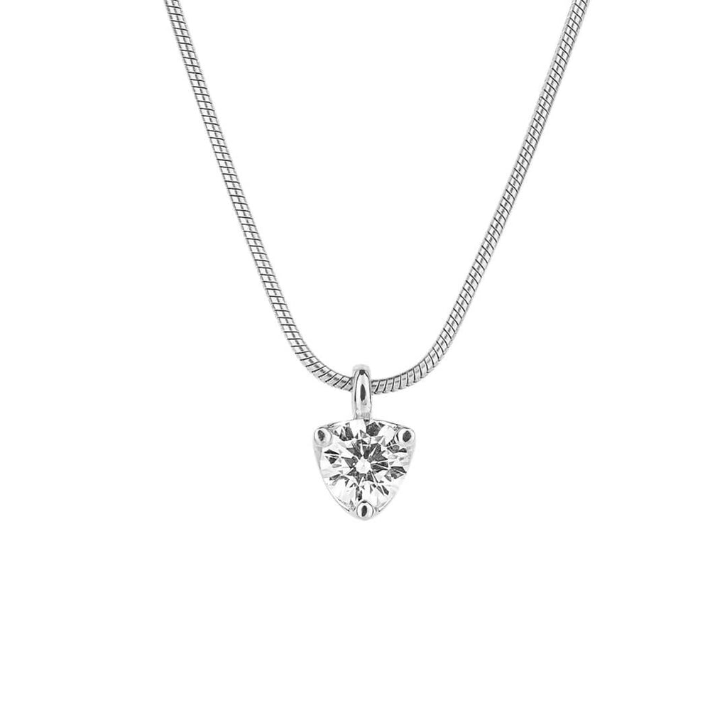 Three Claw Snake Chain Necklace With Diamonfire Zirconia N4499