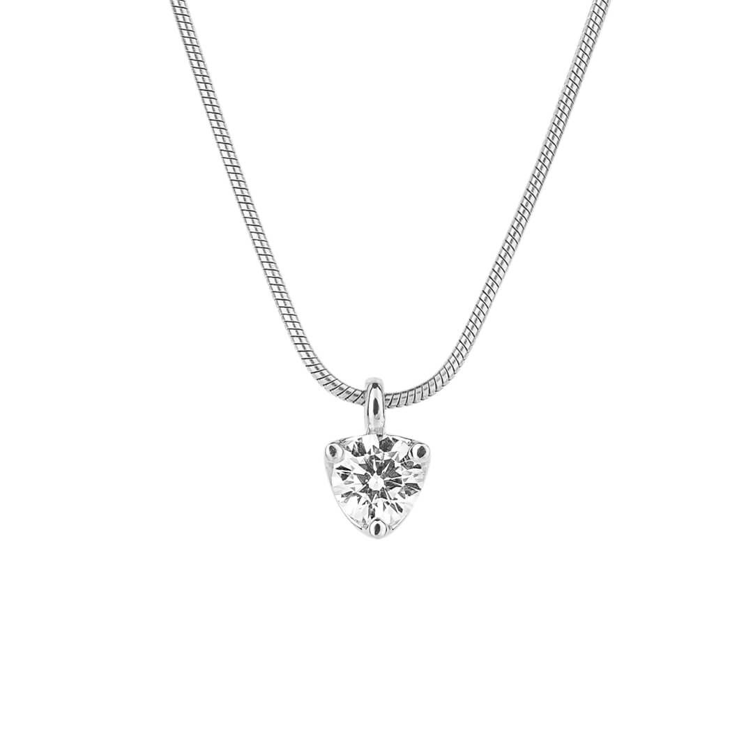 Three Claw Snake Chain Necklace With Diamonfire Zirconia N4499