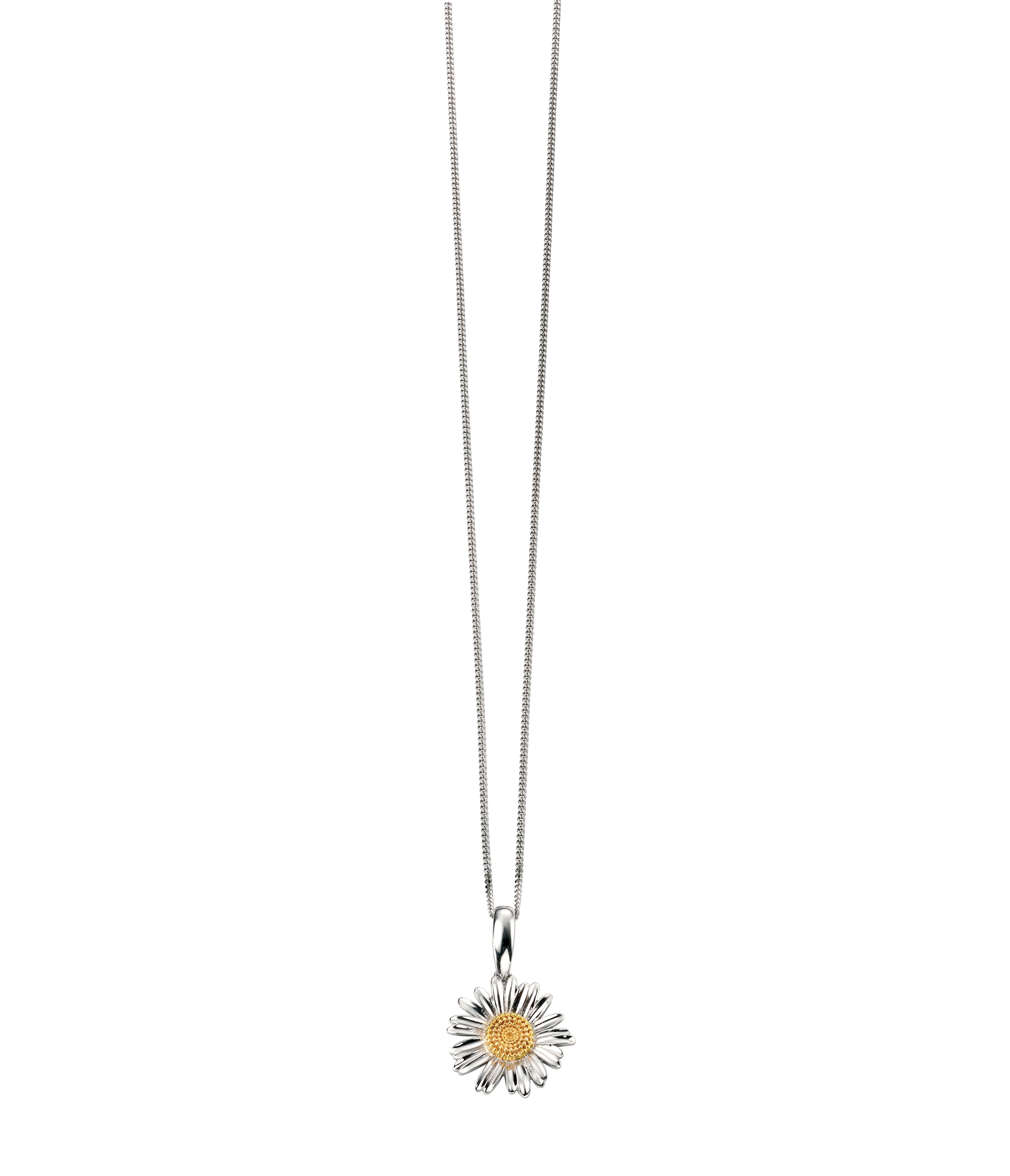 Silver and Gold Daisy Pendant