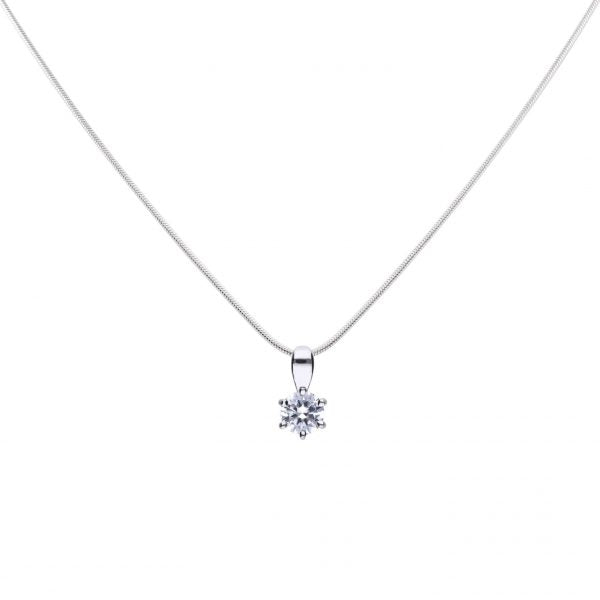 Solitaire 0.5ct Claw Necklace P4610