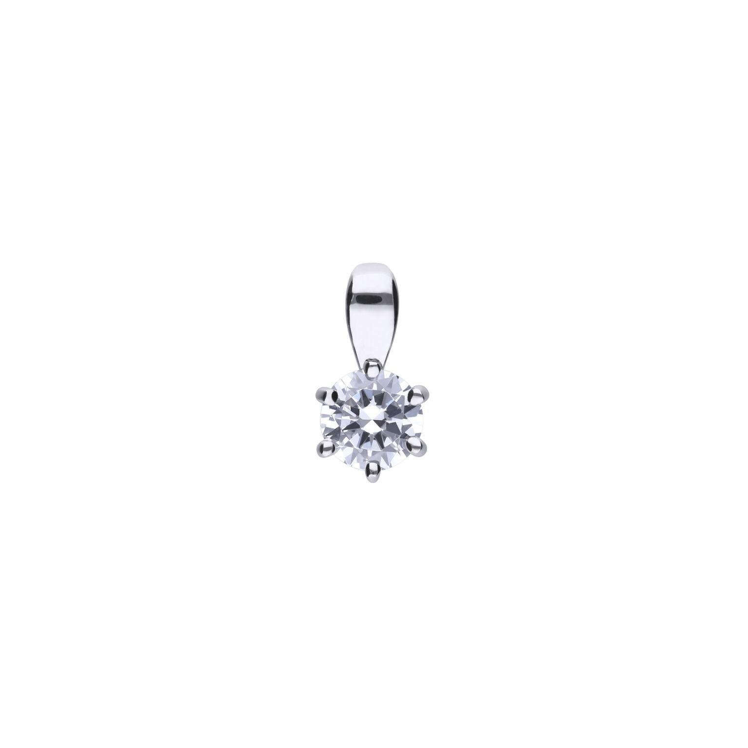 Solitaire 0.5ct Claw Necklace P4610