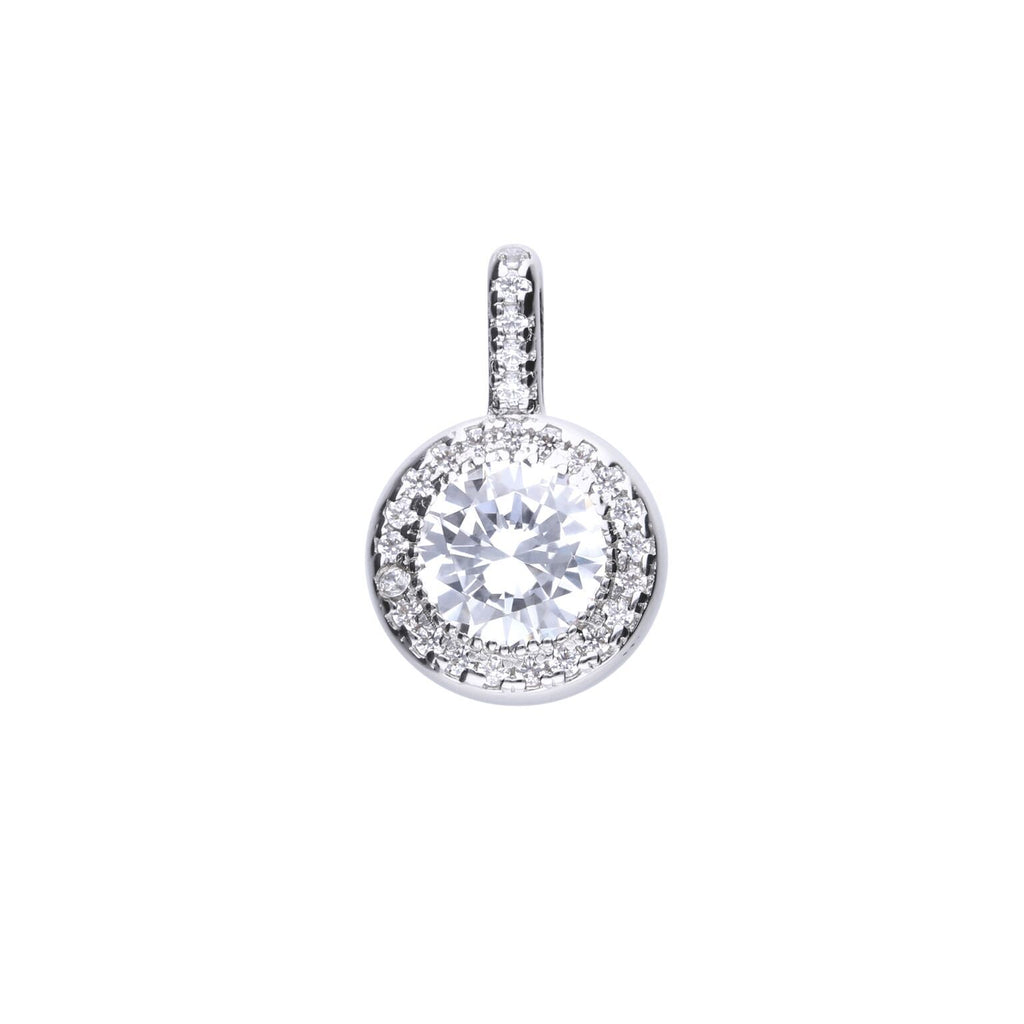 Round Halo Pave Pendant P4618