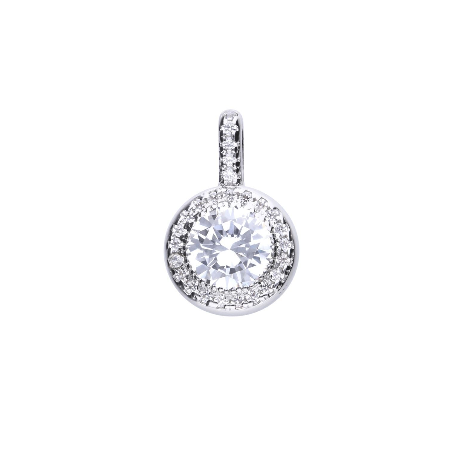 Round Halo Pave Pendant P4618