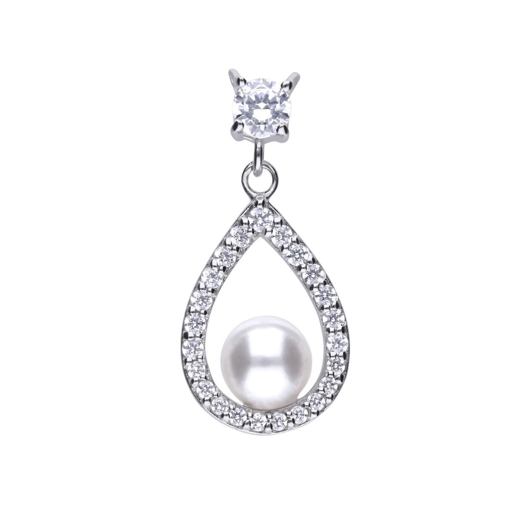 Pearl Open Teardrop Necklace P4620