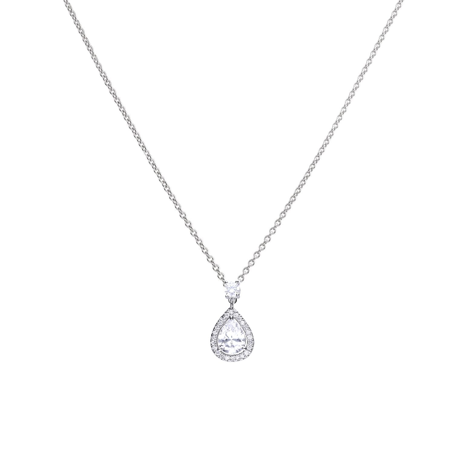 Teardrop Pave Pendant P4623