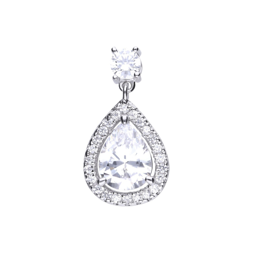 Teardrop Pave Pendant P4623