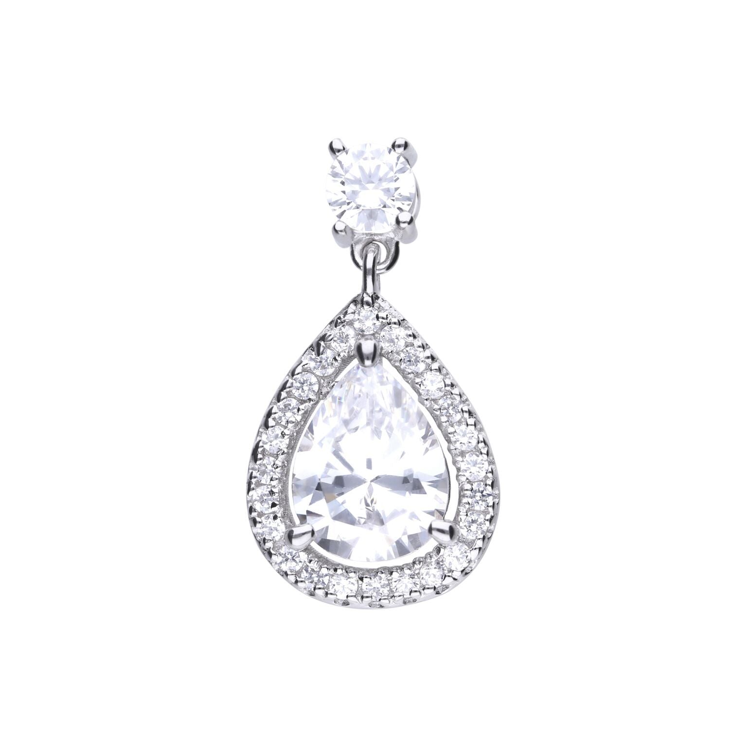 Teardrop Pave Pendant P4623