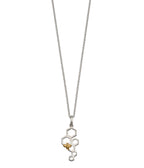 Silver & Gold Honeycomb and Bee Pendant