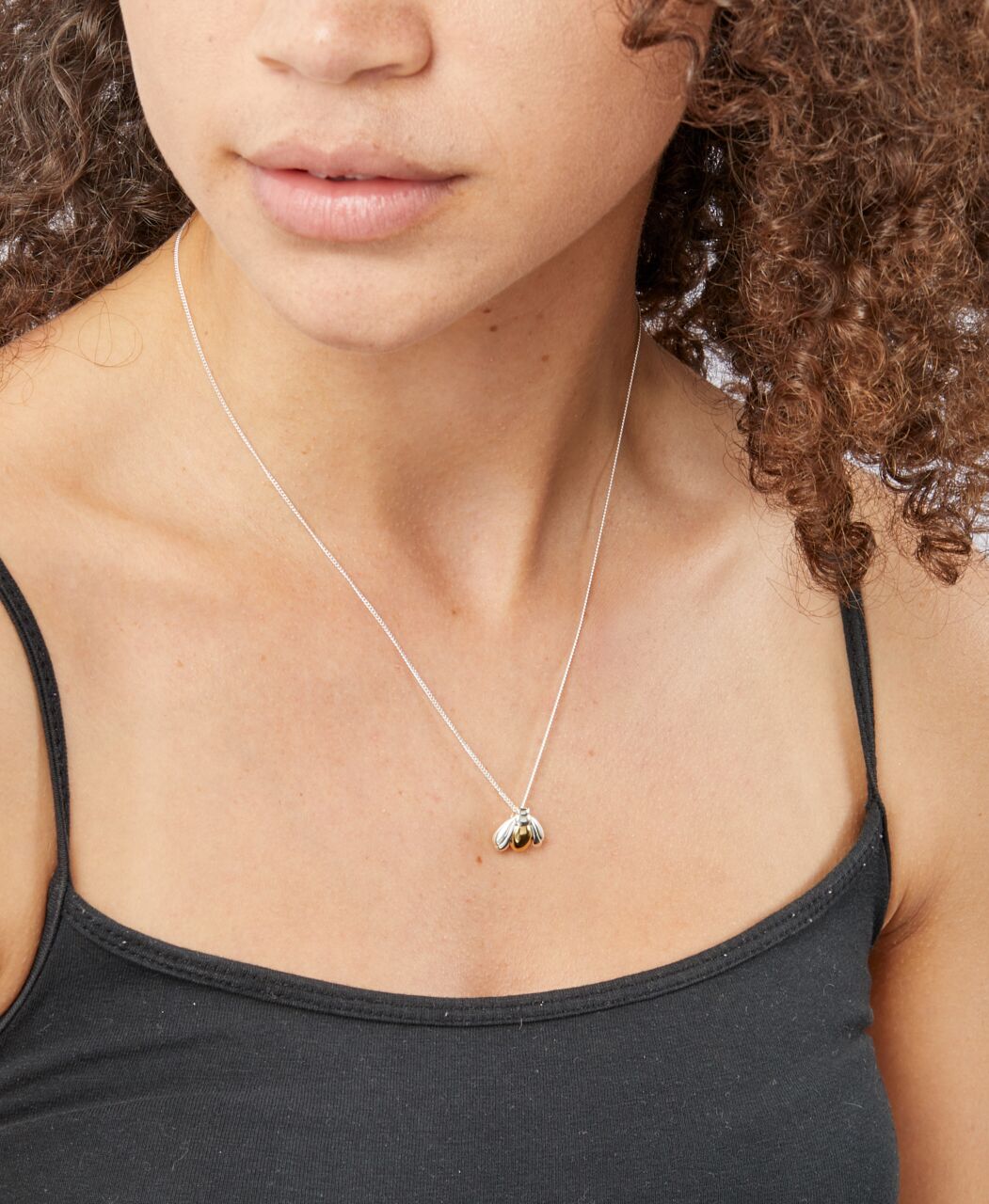 Silver & Gold Bee Pendant