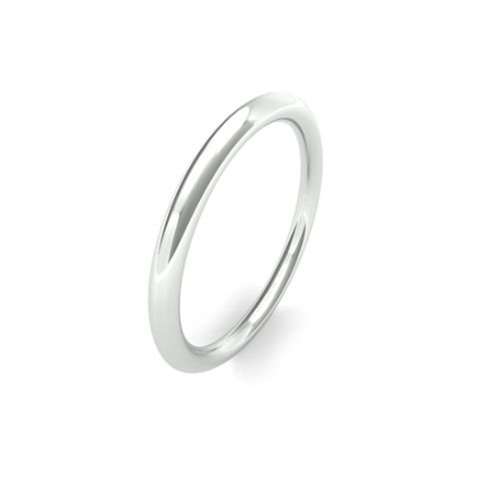 Platinum 2mm Wedding Band | Traditional Court | Intermediate Weight