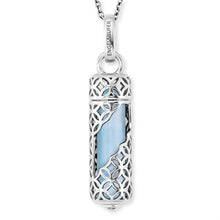 Load image into Gallery viewer, Powerful Stone Blue Agate Pendant &amp; Chain
