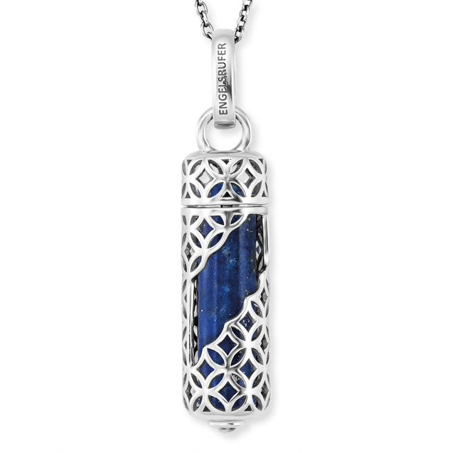 Powerful Stone Lapis Pendant & Chain