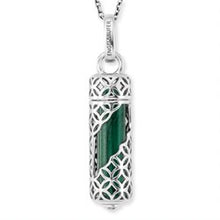 Load image into Gallery viewer, Powerful Stone Malachite Pendant &amp; Chain
