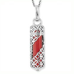 Powerful Stone Red Jasper Pendant & Chain