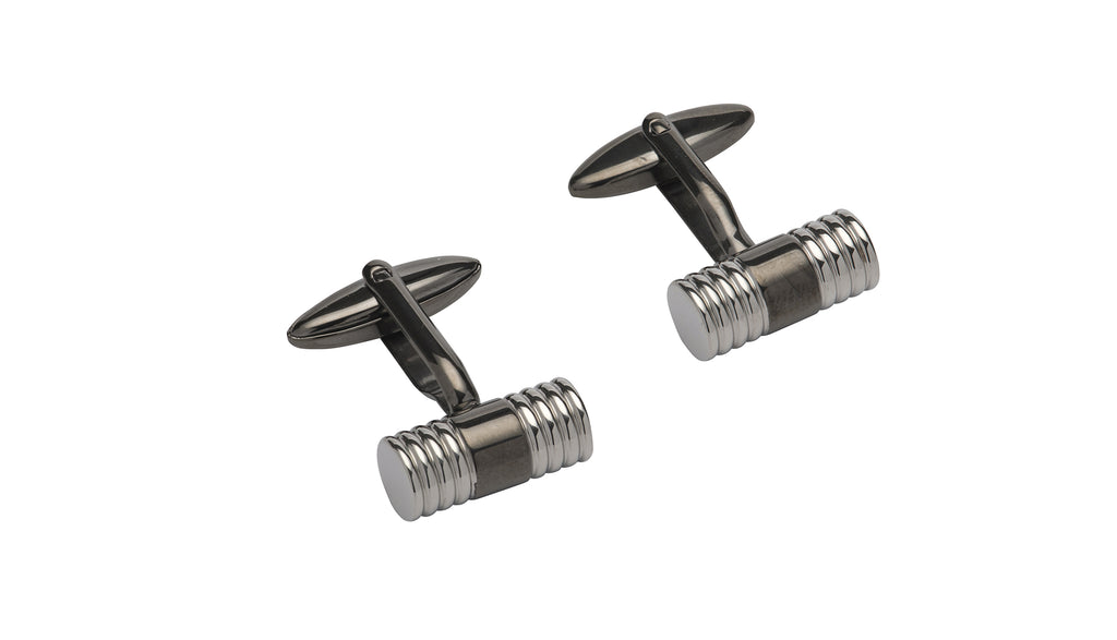 Steel Cufflinks with Gunmetal QC-245