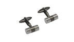 Steel Cufflinks with Gunmetal QC-245
