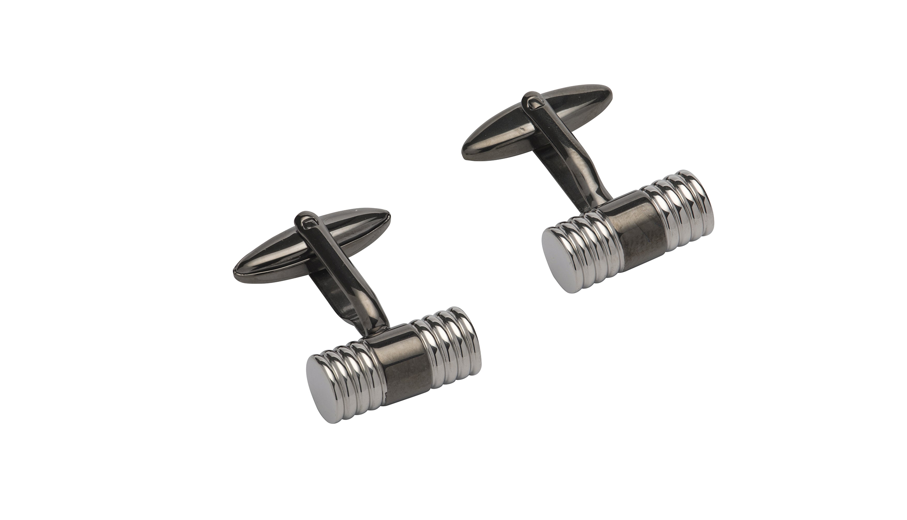 Steel Cufflinks with Gunmetal QC-245