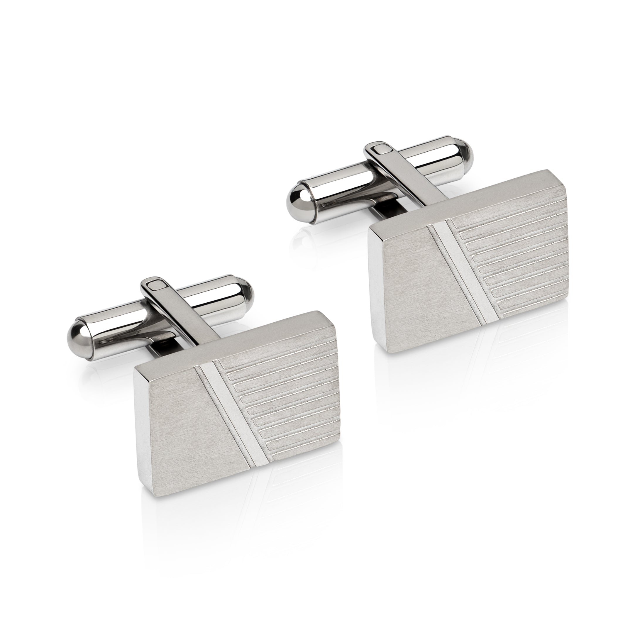 Steel Matte & Polished Cufflinks QC-279