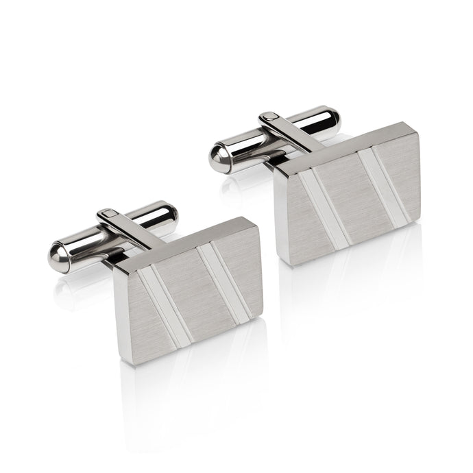 Steel Matte & Polished Cufflinks QC-280