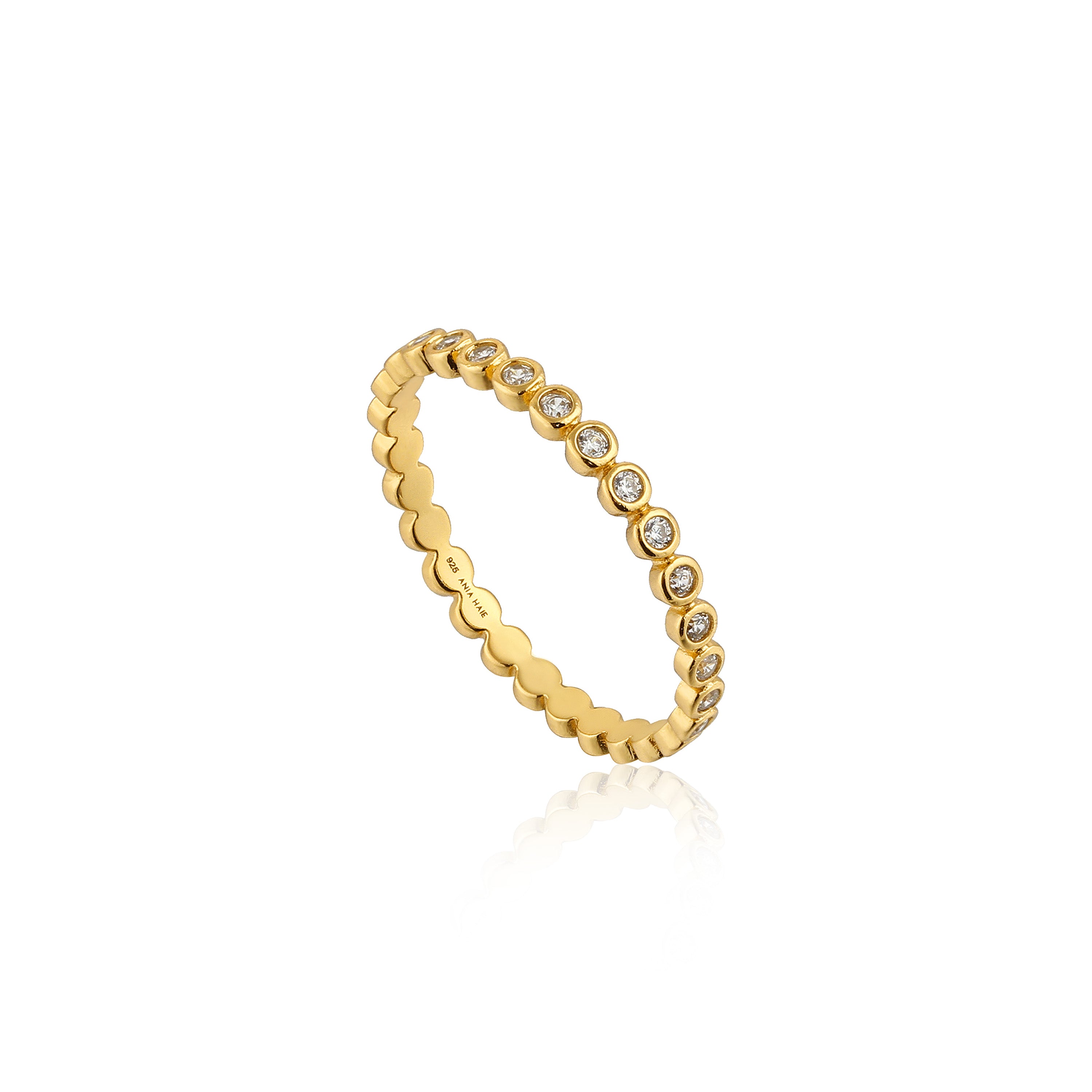 Gold Shimmer Half Eternity Ring R003-01G