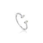 Silver Glow Adjustable Ring R018-04H
