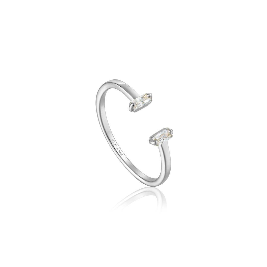 Silver Glow Adjustable Ring R018-04H