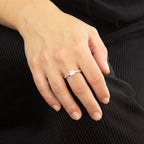 Princess Cut Zirconia Ring with Pave Set Shoulders R3748
