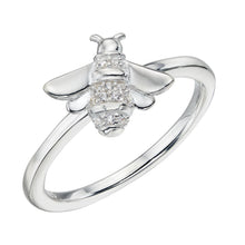 Load image into Gallery viewer, Cubic Zirconia Paved Bee Ring

