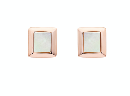 Rose Stud Earrings with Mother of Pearl ME-866